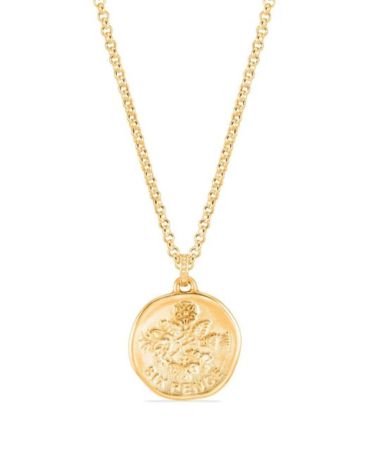 Dower And Hall Lucky Sixpence medallion necklace