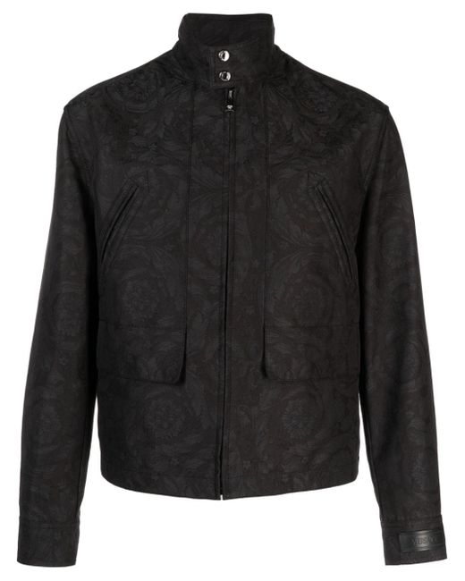 Versace Barocco-print jacquard bomber jacket