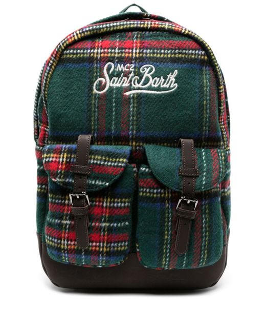 Mc2 Saint Barth Cody tartan-check felted backpack
