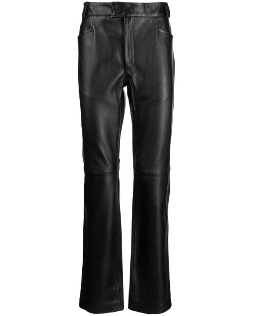 Ernest W. Baker straight-leg leather trousers