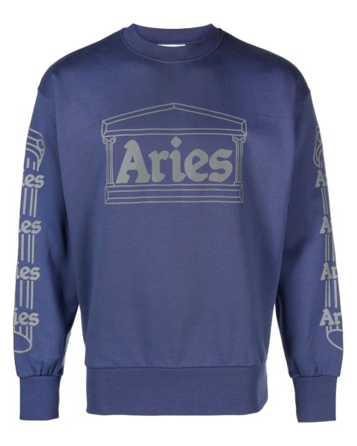 Aries logo-print crew-neck sweatshirt