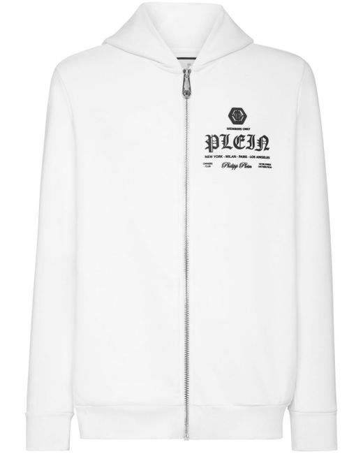 Philipp Plein logo-print zipped hoodie
