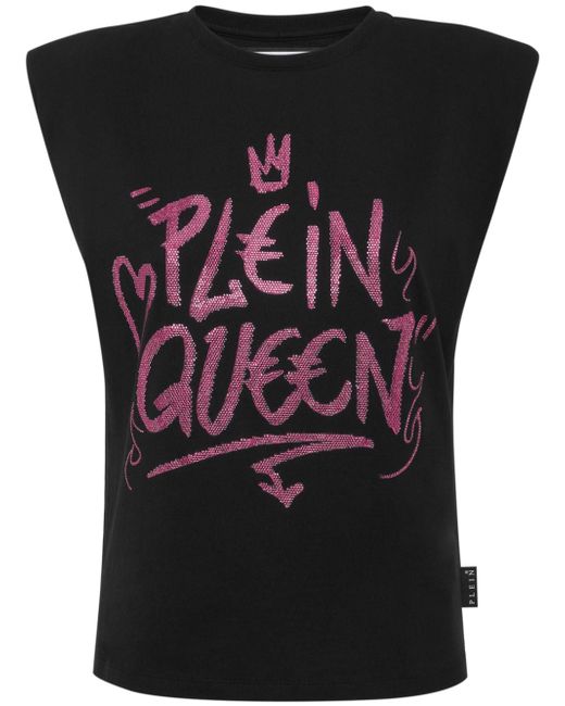 Philipp Plein Sexy Pure crystals-embellished sleeveless t-shirt