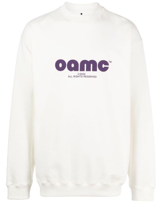 Oamc logo-print crew-neck sweatshirt