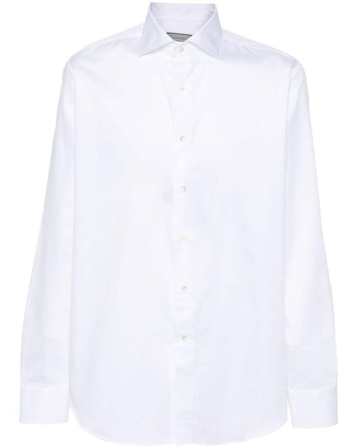 Canali cutaway-collar shirt