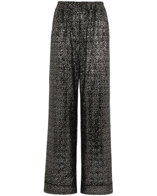 Dolce & Gabbana sequinned wide-leg trousers