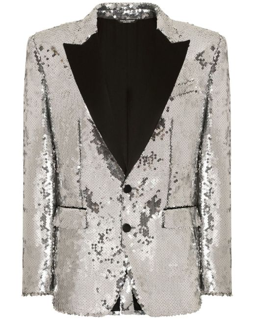 Dolce & Gabbana sequin-embellished tuxedo jacket