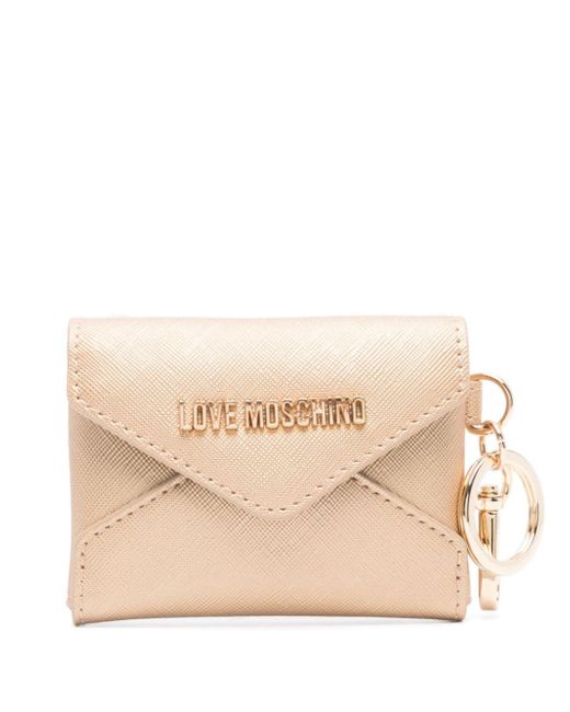 Love Moschino logo-plaque textured wallet