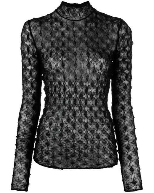 Isabel Marant Toxani mock-neck lace top