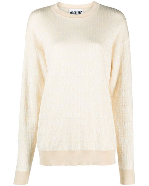 Moschino logo intarsia-knit sweater