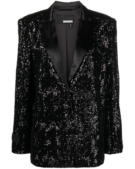 Rotate sequin-embellished single-breasted blazer