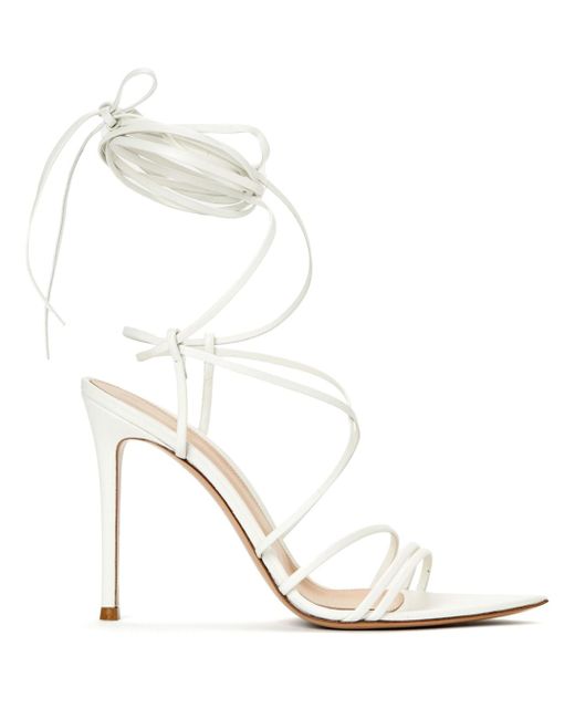 Gianvito Rossi 105mm lace-up leather sandals