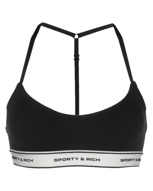 Sporty & Rich logo-underband sports bra