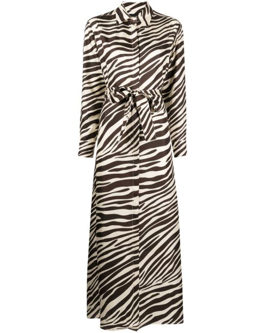 Cynthia Rowley belted zebra-print shirtdress