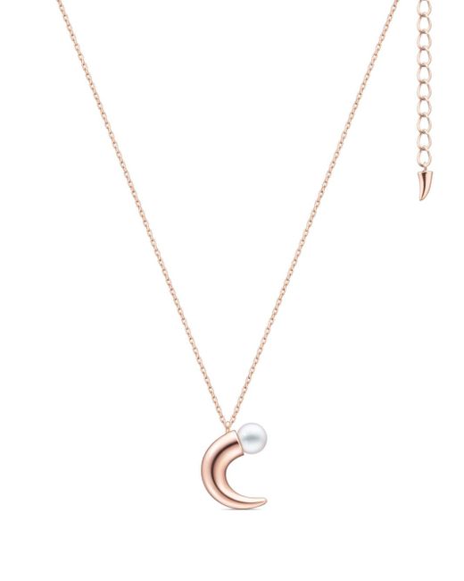 Tasaki 18kt rose gold Collection Line Danger Horn pearl necklace