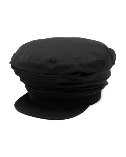 Yohji Yamamoto draped wool peaked beret