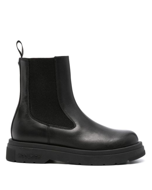 Woolrich round-toe leather boots