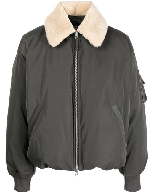 Studio Tomboy shearling-collar padded bomber jacket