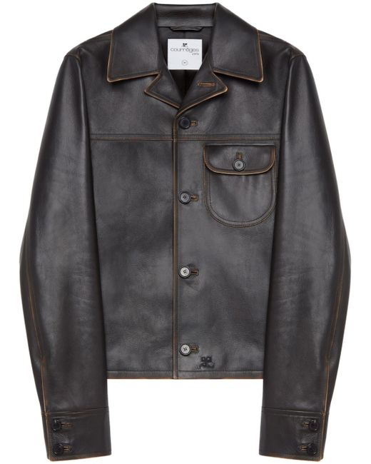 Courrèges Single Pocket leather jacket