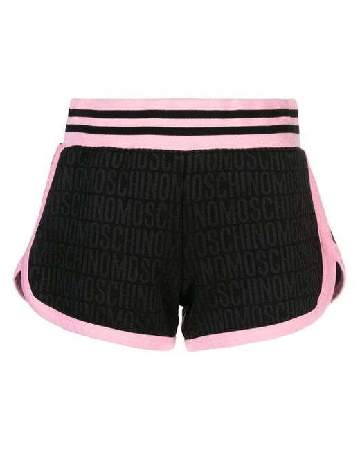 Moschino logo-jacquard track shorts