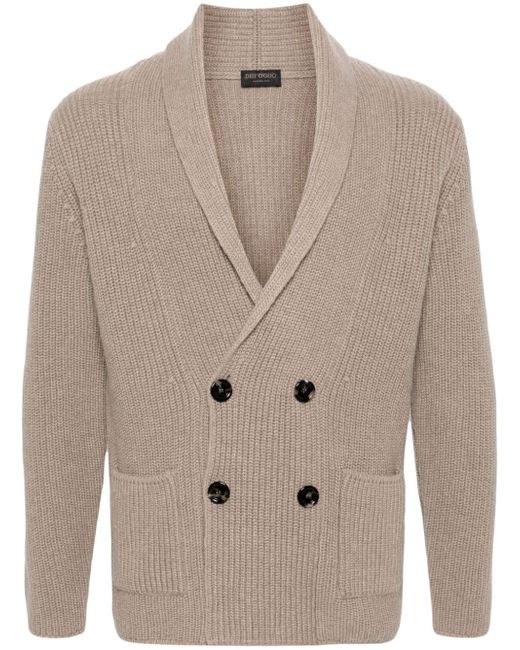 Dell'oglio shawl-lapel double-breasted wool blend cardigan