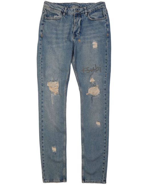 Ksubi mid-rise distressed jeans