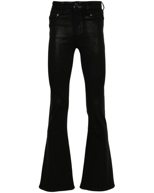 Paige coated flared trousers