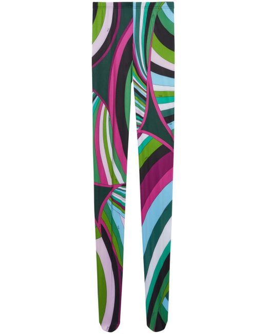 Pucci Iride-print pull-on stockings