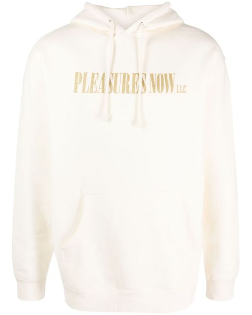 Pleasures LLC logo-print cotton hoodie