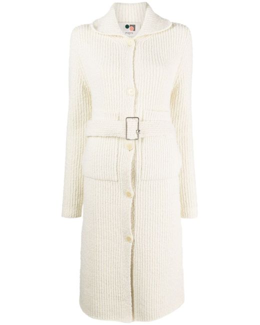 Ports 1961 belted ribbed-knit cardigan