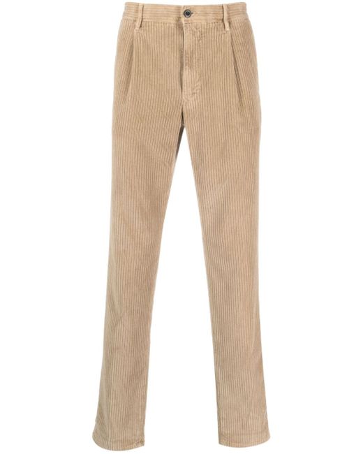 Incotex tapered corduroy cotton trousers