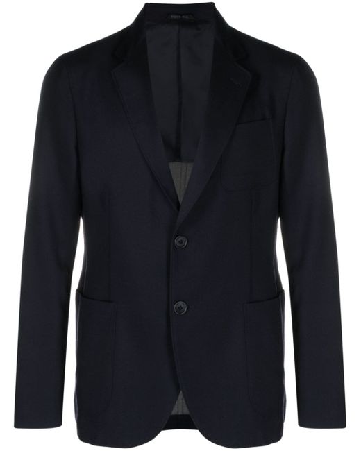 Giorgio Armani single-breasted wool-blend blazer