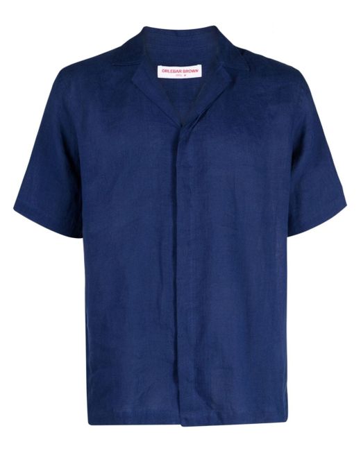 Orlebar Brown Maitan notched-collar linen shirt