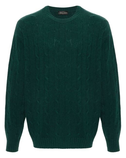 Roberto Collina cable-knit merino wool-blend jumper