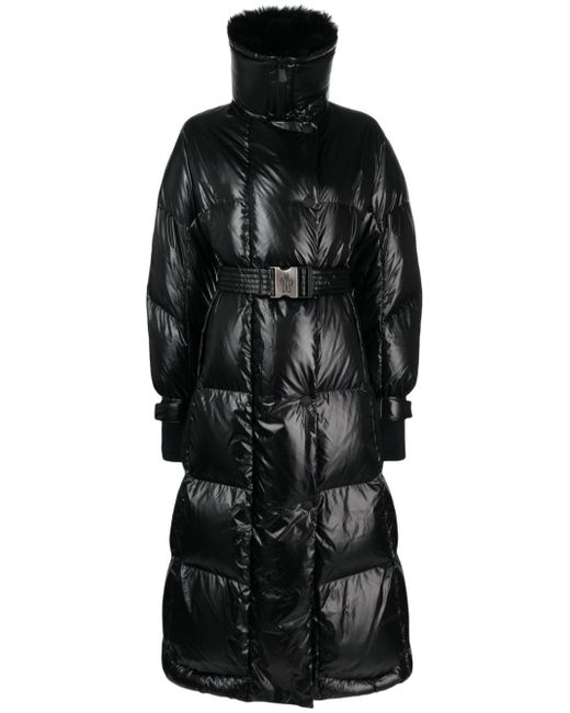Moncler Grenoble Combovin faux-fur collar belted coat
