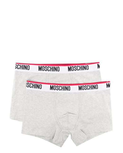 Moschino logo-print strap cotton-blend boxers pack of two