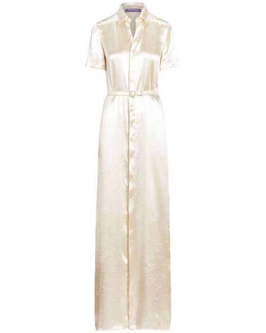 Ralph Lauren Collection short-sleeved satin shirt dress