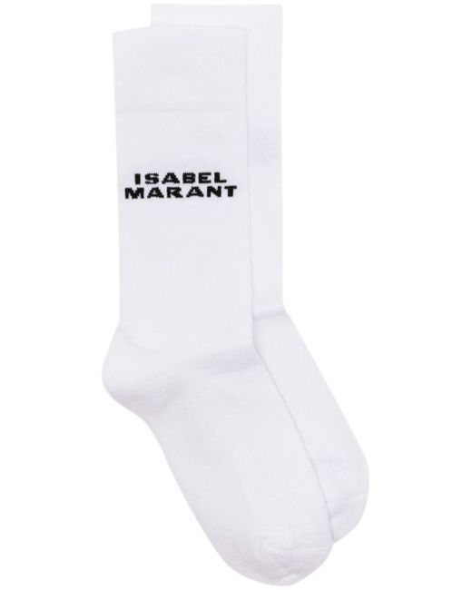 Isabel Marant logo-intarsia socks