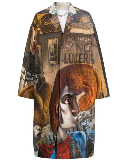 Charles Jeffrey Loverboy Dead End graphic-print single-breasted coat