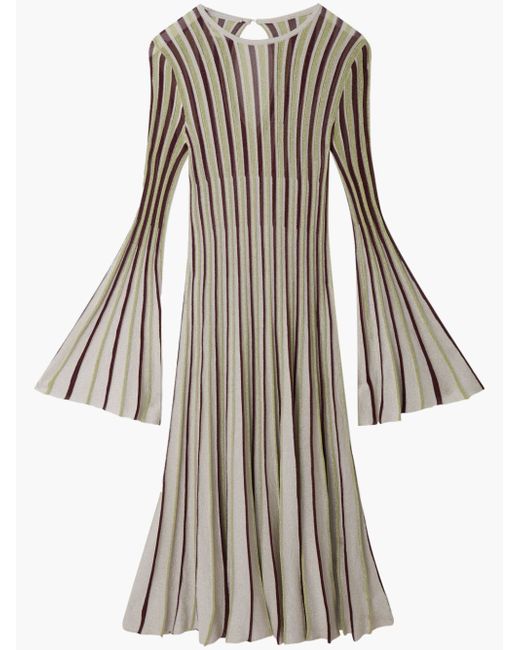 Stella McCartney lurex-detail striped maxi dress