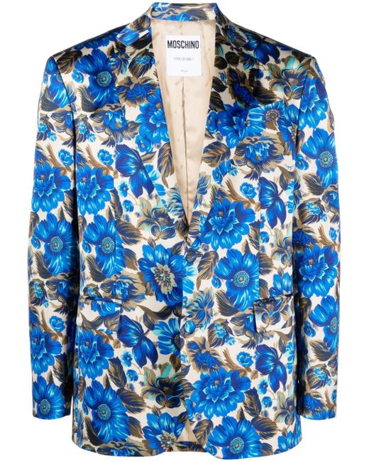 Moschino single-breasted all-over floral print blazer