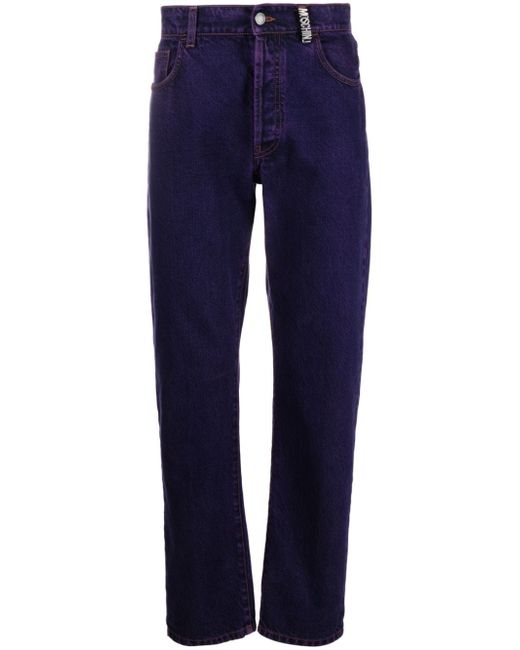 Moschino tapered-leg coloured jeans