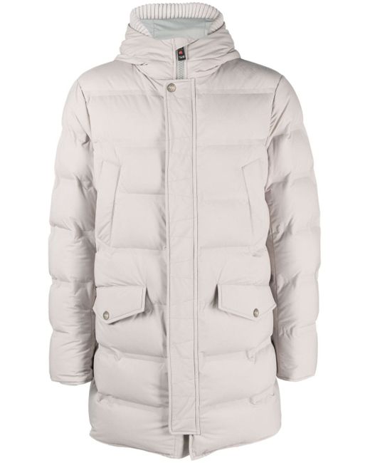 Kired high-neck hooded down jacket
