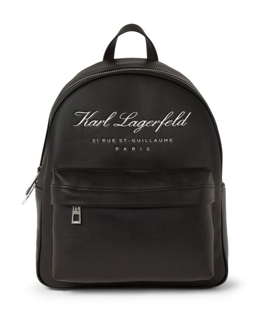 Karl Lagerfeld logo-print zip-fastening backpack