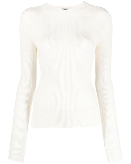 Lanvin long-sleeve knitted top