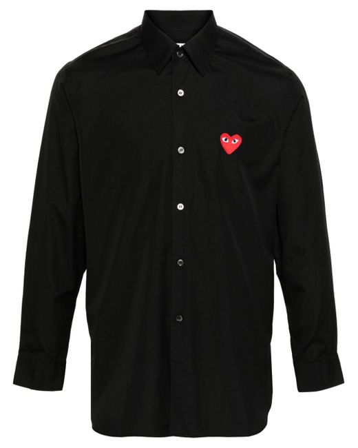 Comme Des Garçons Play classic heart patch shirt