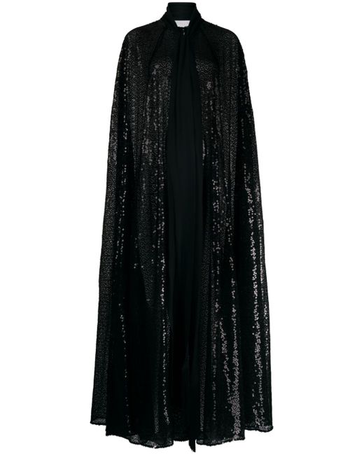 Michael Kors Collection sequinned chiffon cape coat