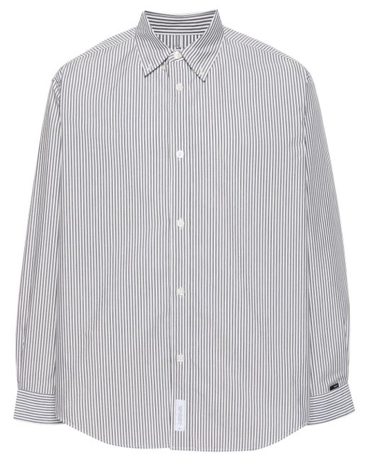 Wtaps striped long-sleeved shirt