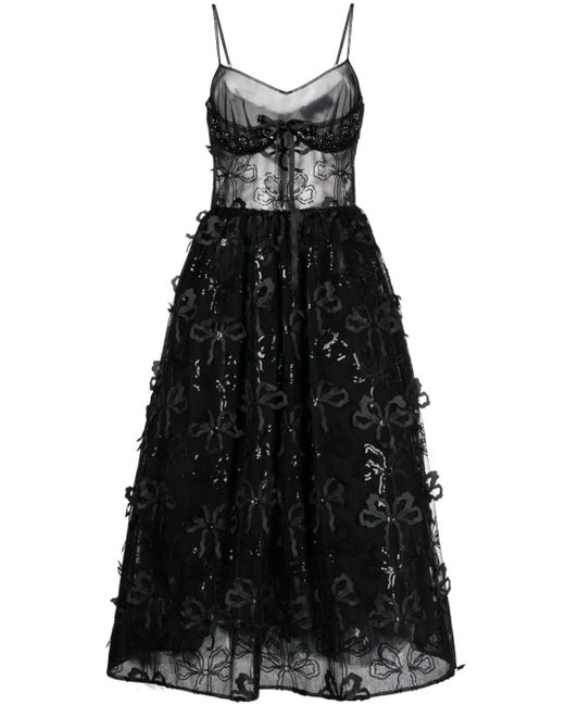 Simone Rocha bow-embellished tulle midi dress