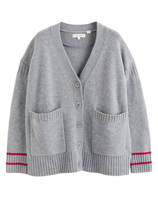 Chinti And Parker stripe-detail button-up cardigan